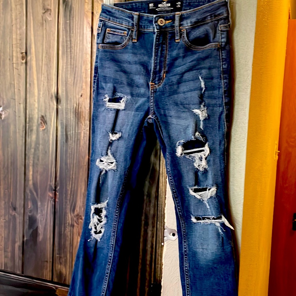 Hollister highrise crop super skinny classic stretch jeans